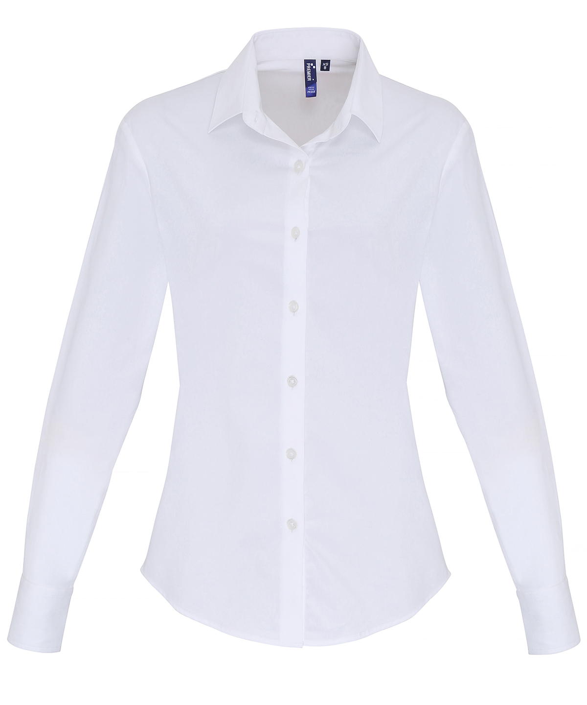 Women's Stretch Fit Cotton Poplin Long Sleeve Blouse - Image 6
