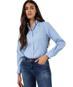 Alternative view of Women's Workplace Oxford Blouse Long-Sleeved (Tailored Fit)