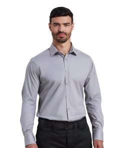 Alternative view of Premier Men's Stretch Fit Cotton Poplin Long Sleeve Dress Shirt