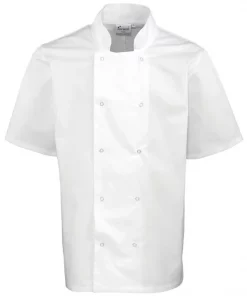 Professional Chef's Studded Short Sleeve Jacket