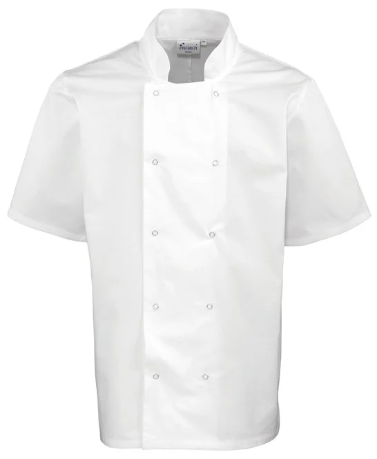 Professional Chef's Studded Short Sleeve Jacket