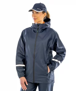 Alternative view of Prism PU Waterproof Jacket With Reflective Bands And Recycled Backing