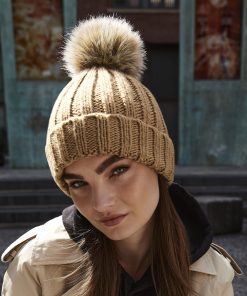 Alternative view of Fur Pop Pom Chunky Beanie