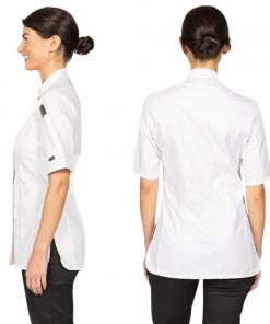 Alternative view of Dennys Ladies Short Sleeve Premium Chef's Jacket