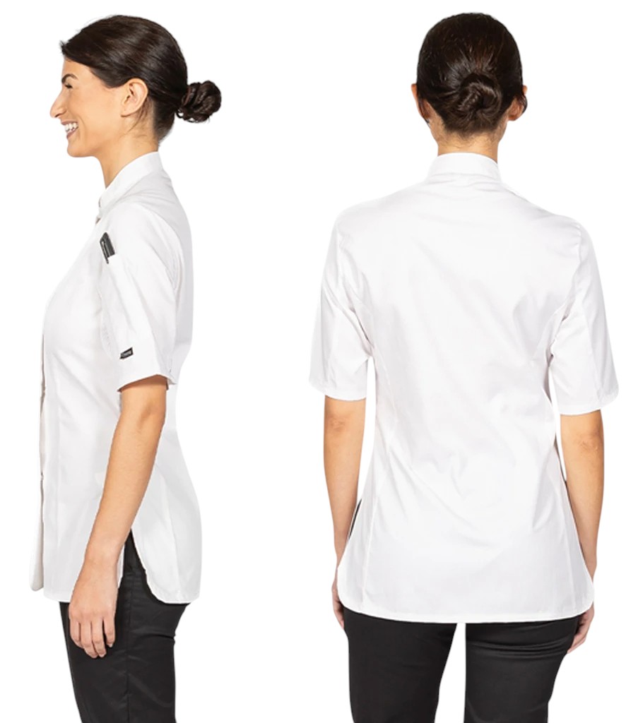 Dennys Ladies Short Sleeve Premium Chef's Jacket - Image 2