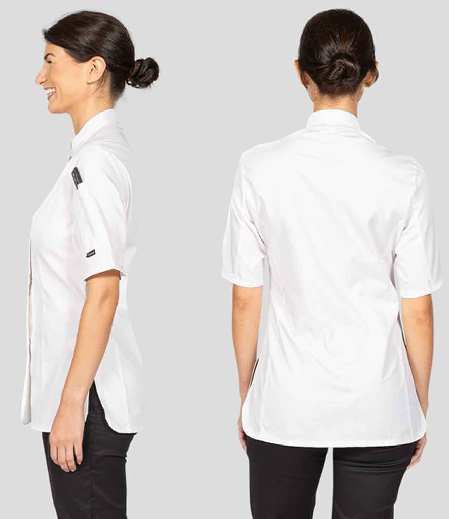 Dennys Ladies Short Sleeve Premium Chef's Jacket - Image 4