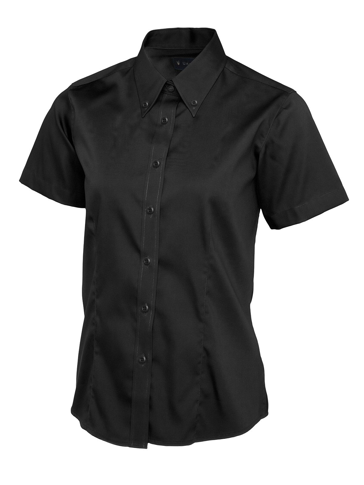 Ladies Pinpoint Oxford Half Sleeve Shirt - Image 2