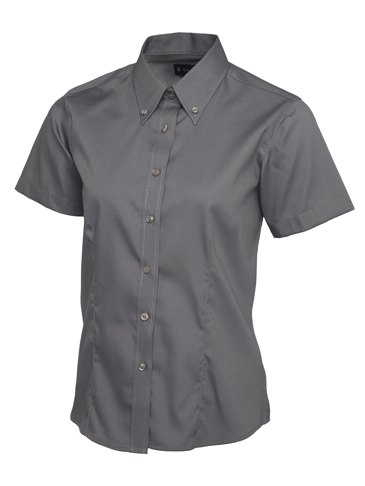 Ladies Pinpoint Oxford Half Sleeve Shirt - Image 3