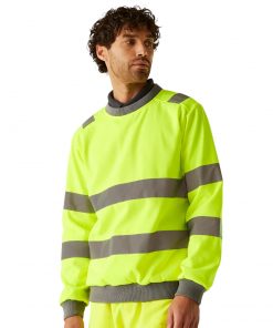 Alternative view of Hi-Vis Professional Contrast Crew Neck Sweatshirt
