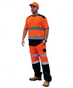 Alternative view of Yoko Hi-Vis Two-Tone T-Shirt (HVJ400)