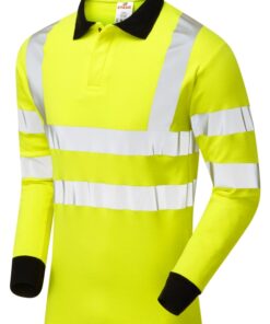 PULSAR® Electric ARC Long Sleeve Polo Shirt Yellow