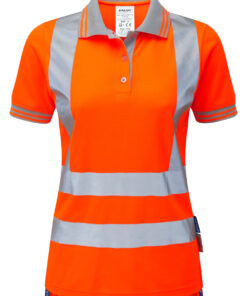 PULSAR® Women's Short Sleeve Polo Shirt Orange - Recycled Content