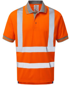 PULSAR® Short Sleeve Polo Shirt Orange - Recycled Content
