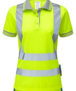 PULSAR® Women's Short Sleeve Polo Shirt Yellow - Recycled Content