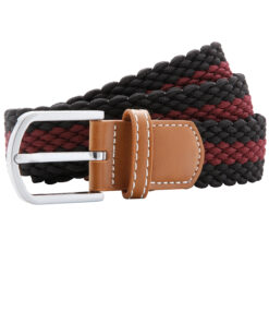 Alternative view of Two-Colour Stripe Braid Stretch Belt