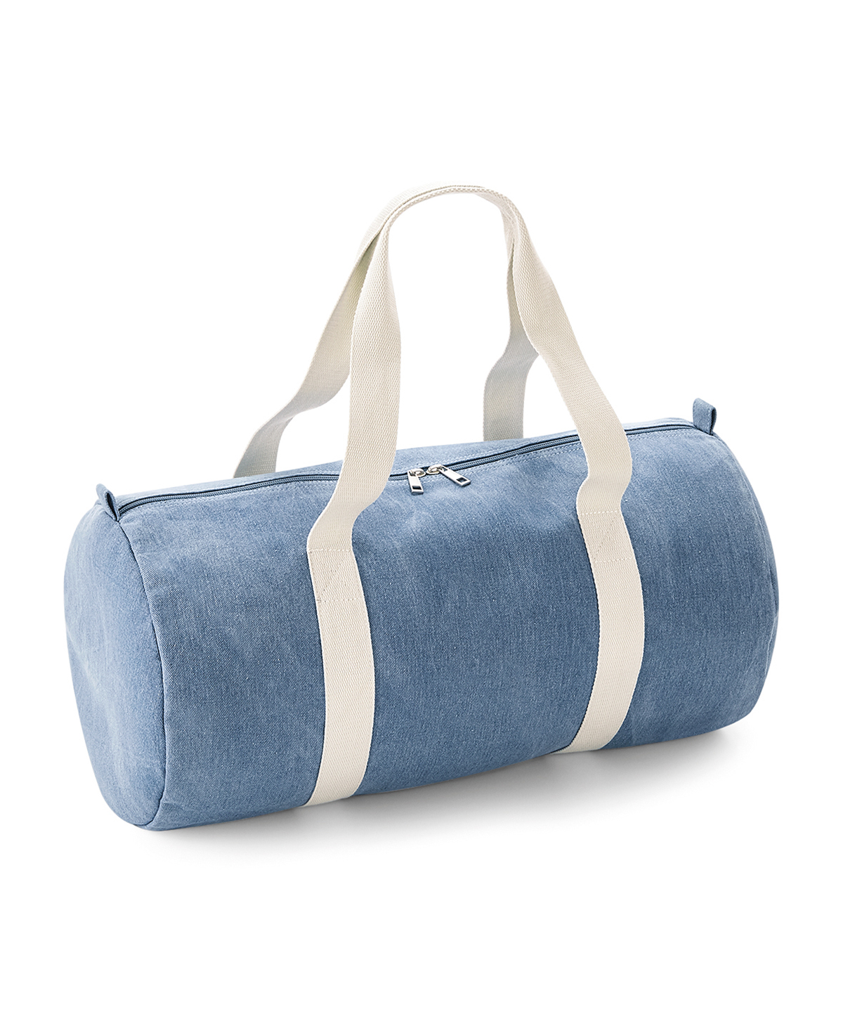Denim Barrel Bag - Image 3