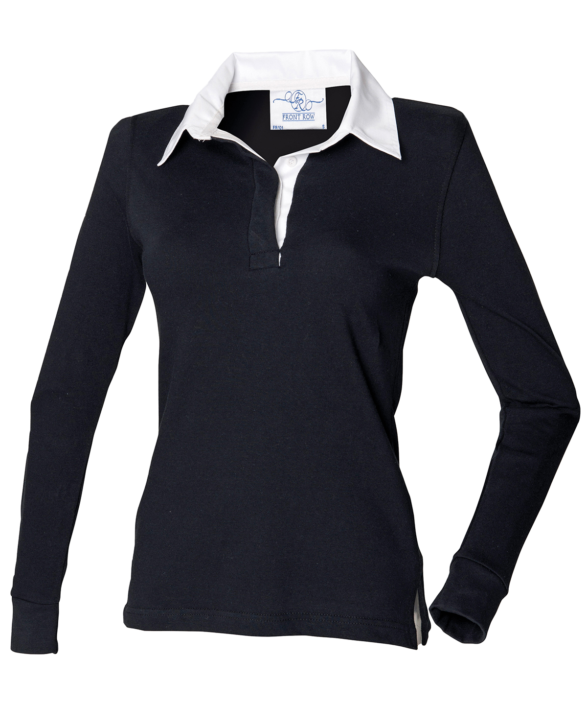 Women's Long Sleeve Plain Rugby Shirt - Image 2