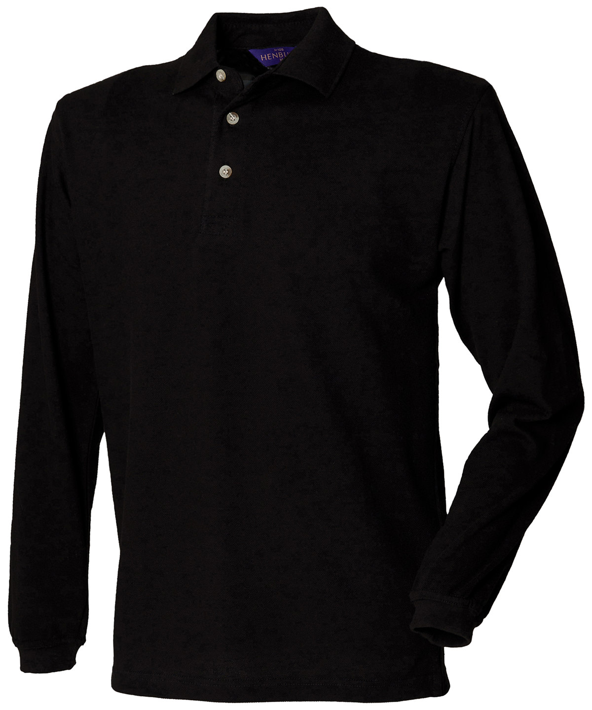 Long Sleeve Cotton Polo Shirt - Image 2