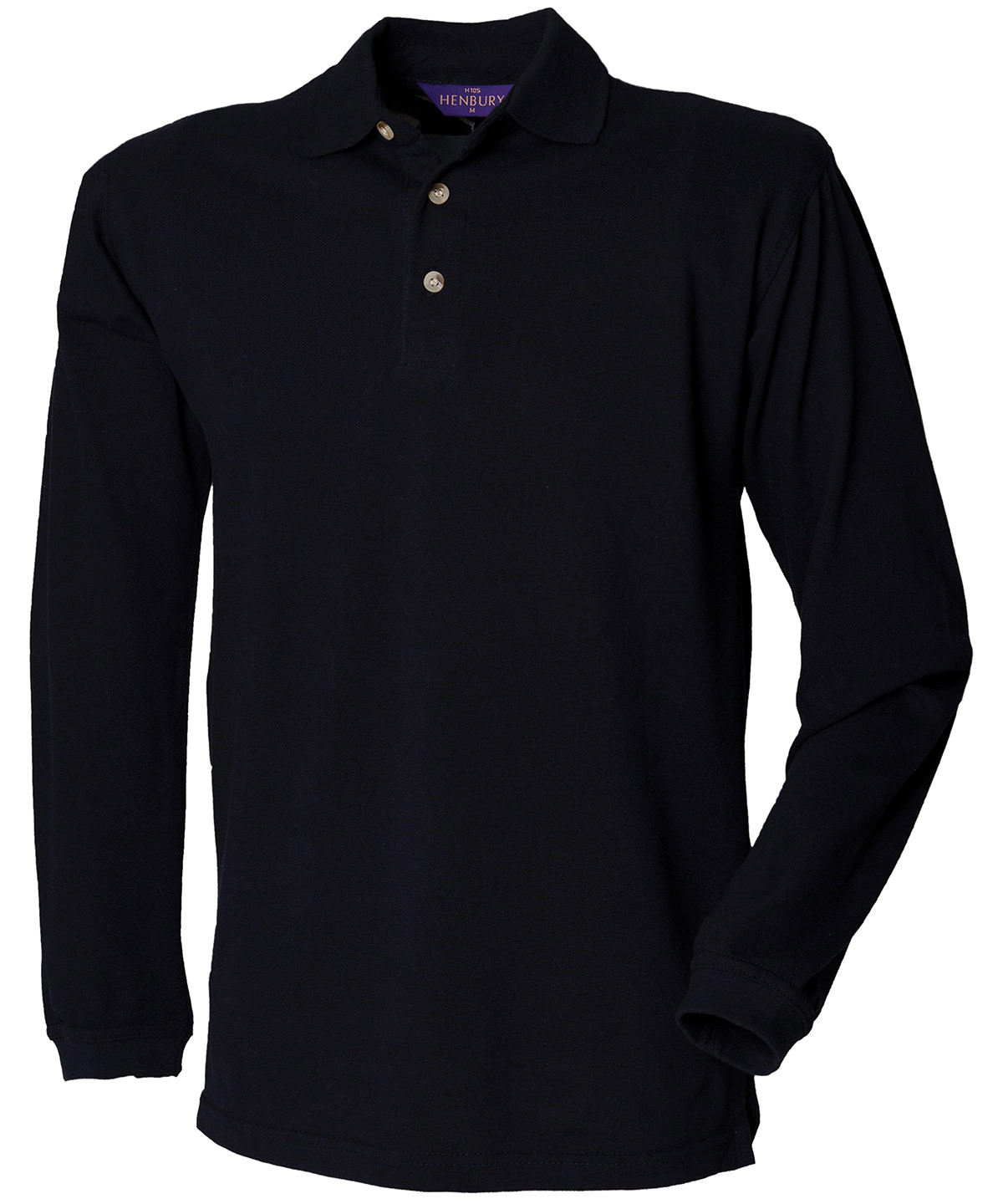 Long Sleeve Cotton Polo Shirt - Image 3