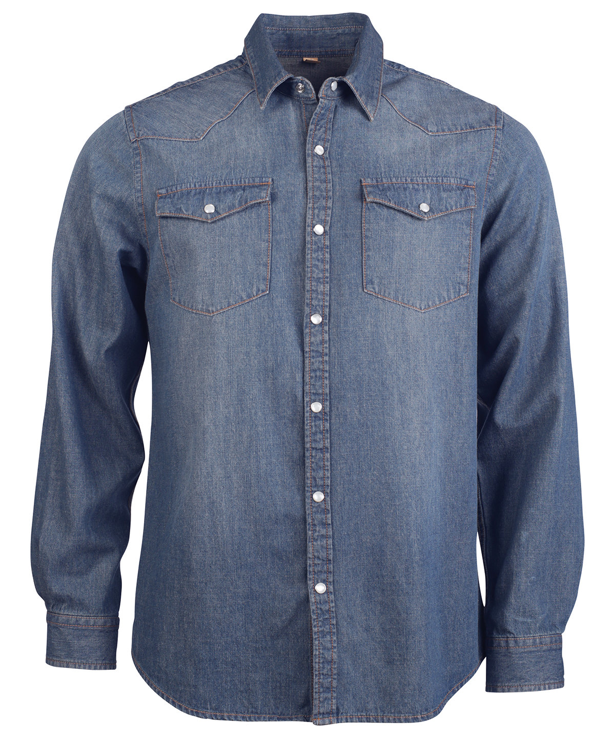 Men's Long-Sleeved Denim Shirt - Image 2