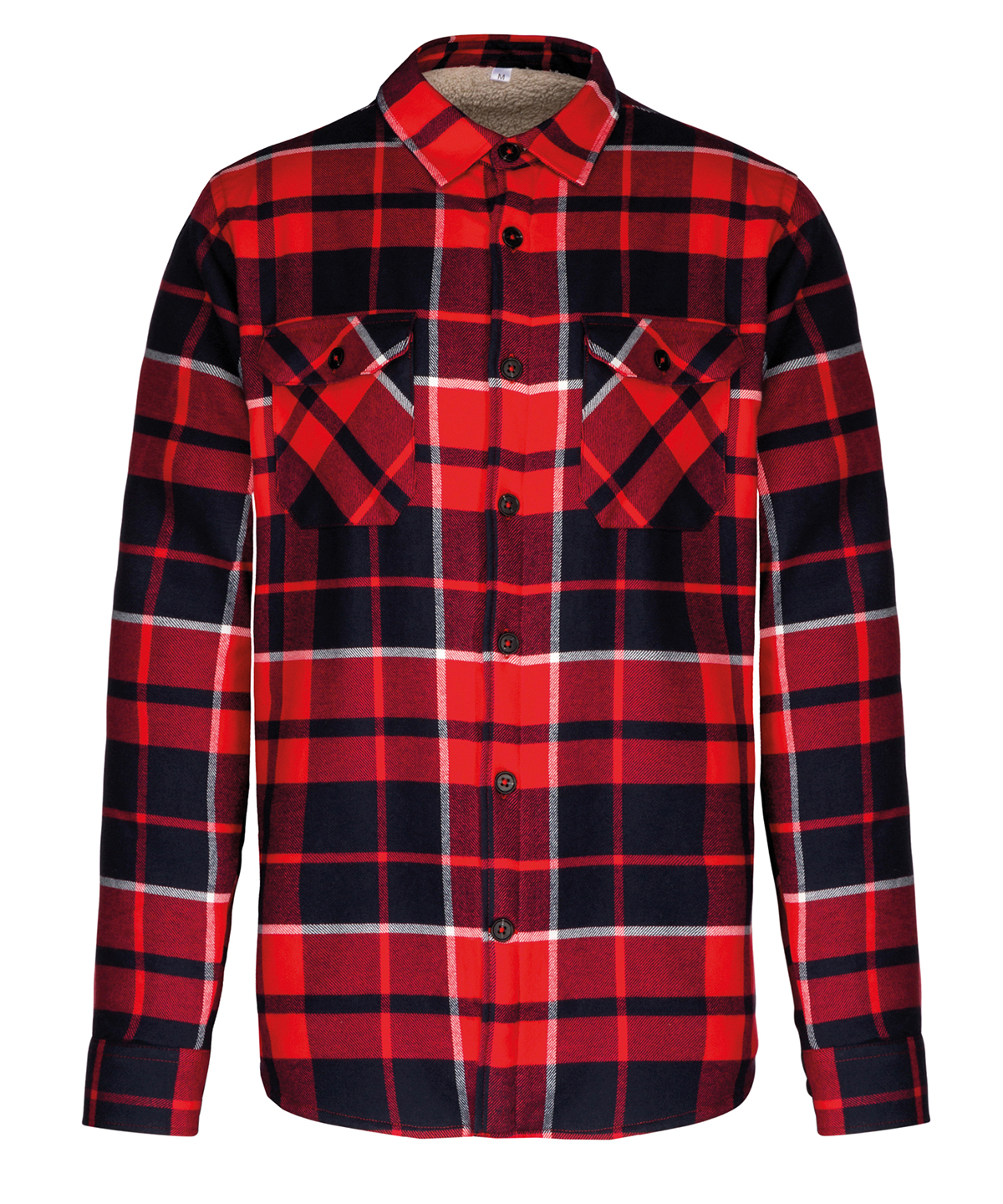 Sherpa-Lined Checked Shirt Jacket - Image 2