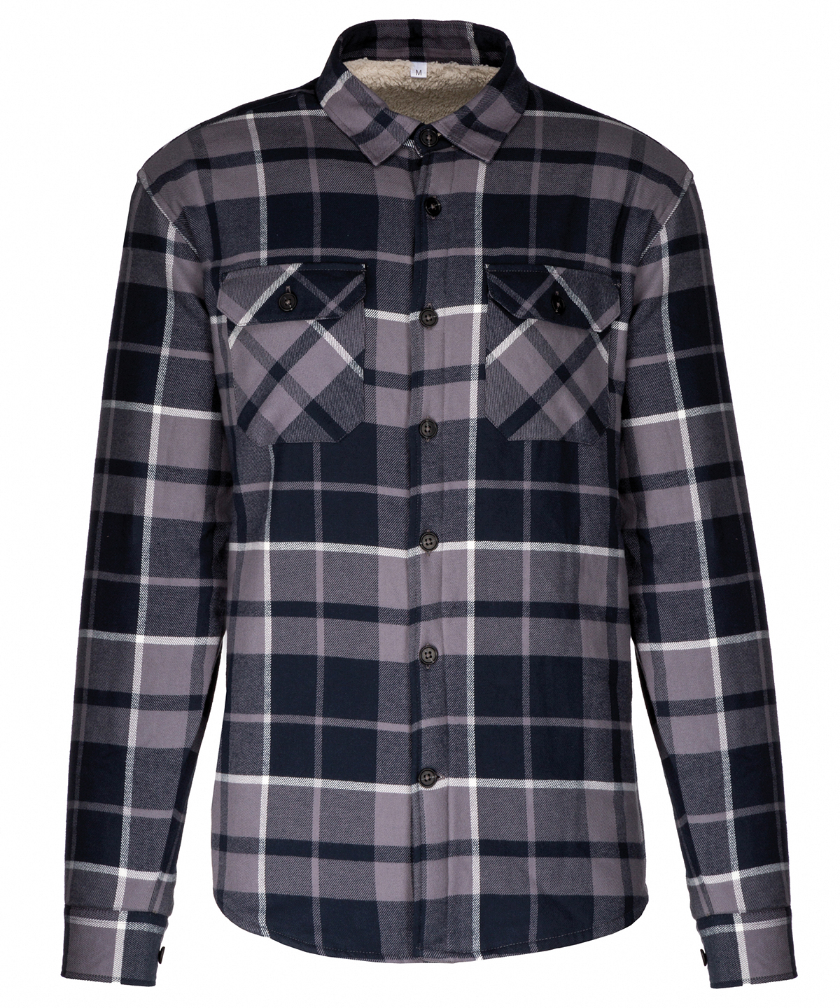 Sherpa-Lined Checked Shirt Jacket - Image 3