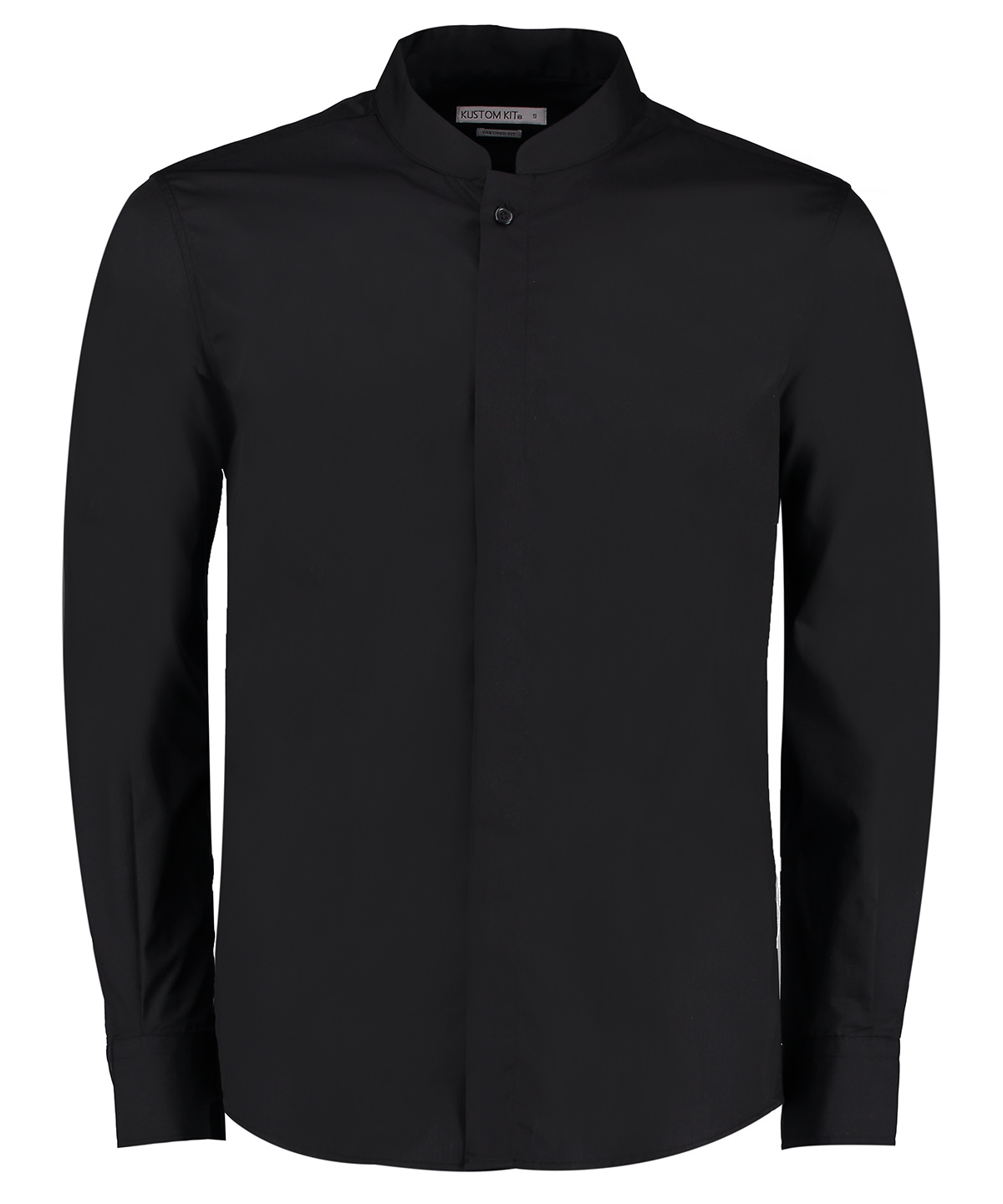 Mandarin Collar Shirt Long-Sleeved (Tailored Fit) - Image 2