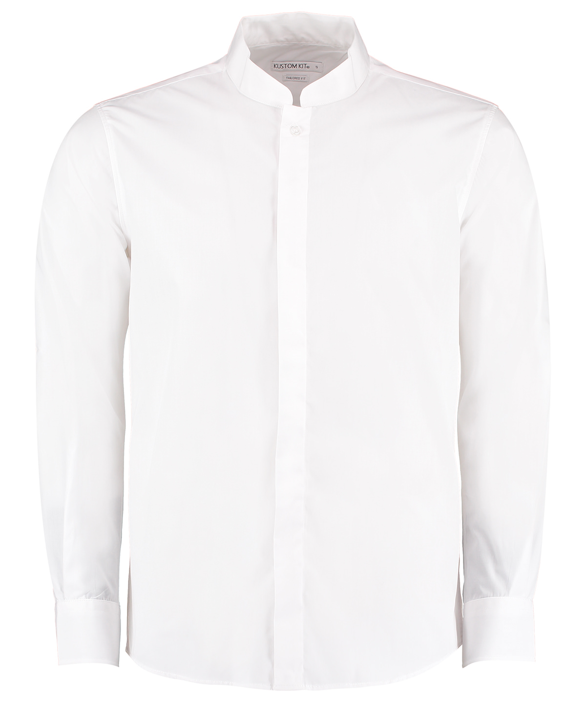 Mandarin Collar Shirt Long-Sleeved (Tailored Fit) - Image 3