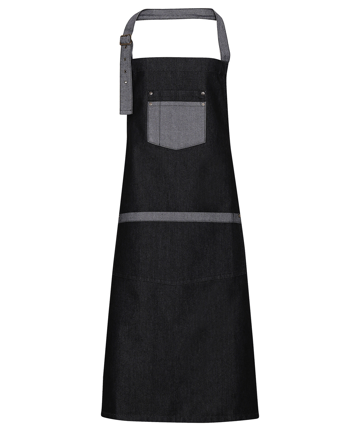 Premier Domain Contrast Denim Bib Apron - Image 2