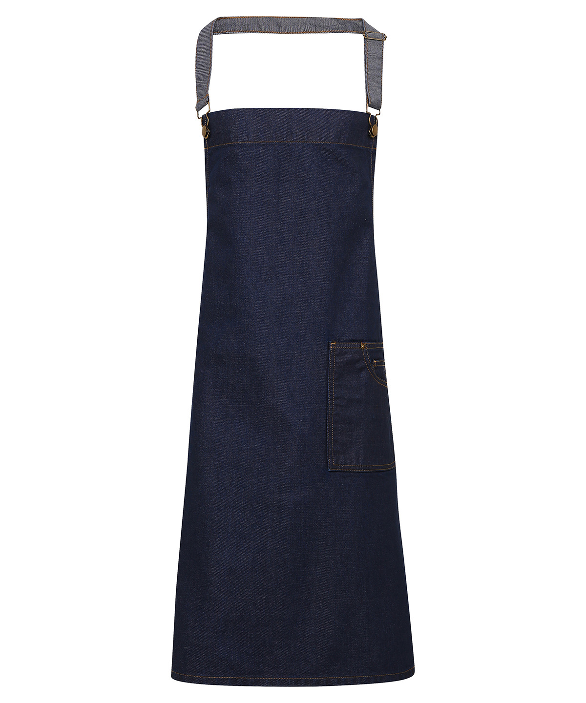 Premier District Waxed-Look Denim Bib Apron - Image 3