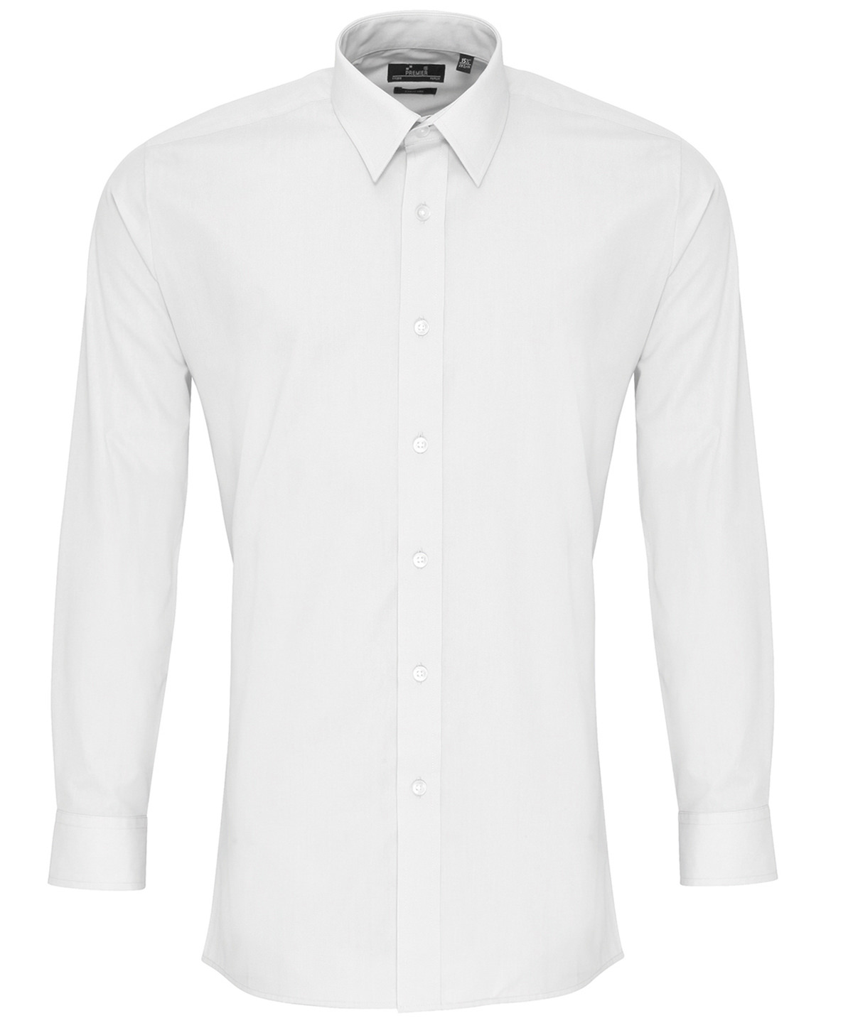 Premier Poplin Fitted Long Sleeve Shirt - Image 3