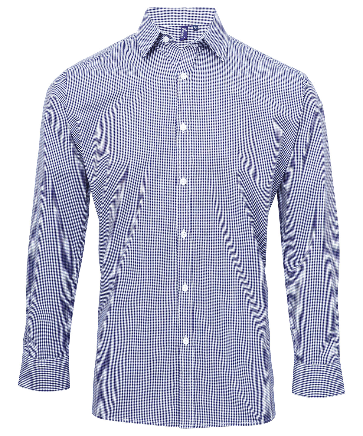 Premier Microcheck (Gingham) Long Sleeve Cotton Shirt - Image 4