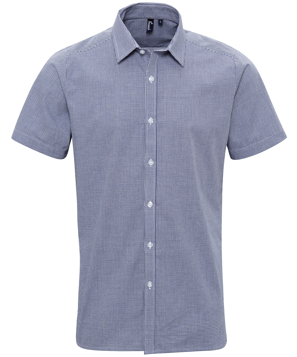 Premier Microcheck (Gingham) Short Sleeve Cotton Shirt - Image 4