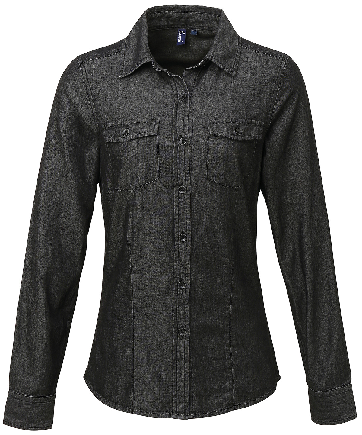 Premier Women's Jeans Stitch Denim Shirt - Image 2