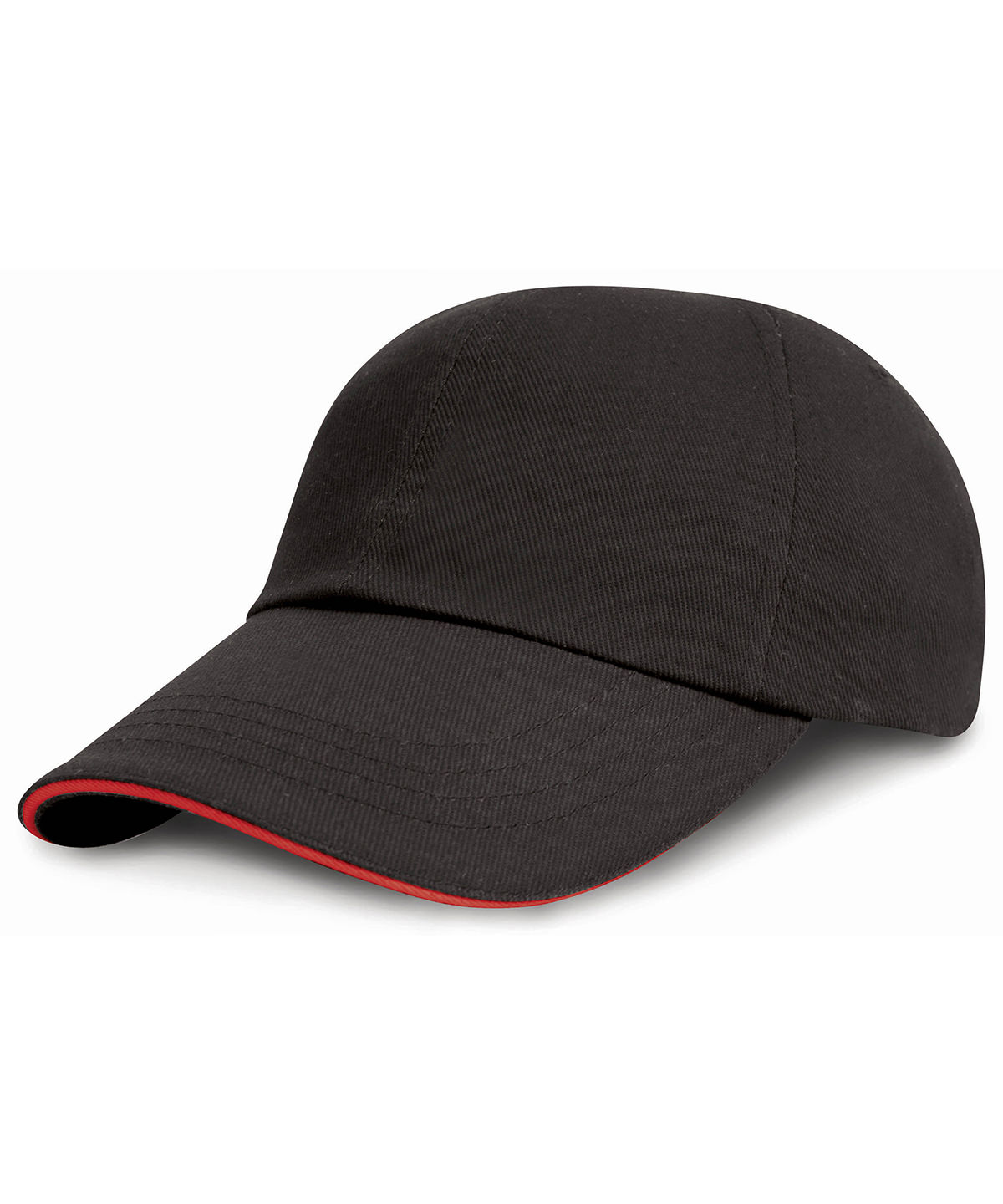 Junior Low-Profile Heavy Brushed Cotton Cap With Sandwich Peak - Image 2