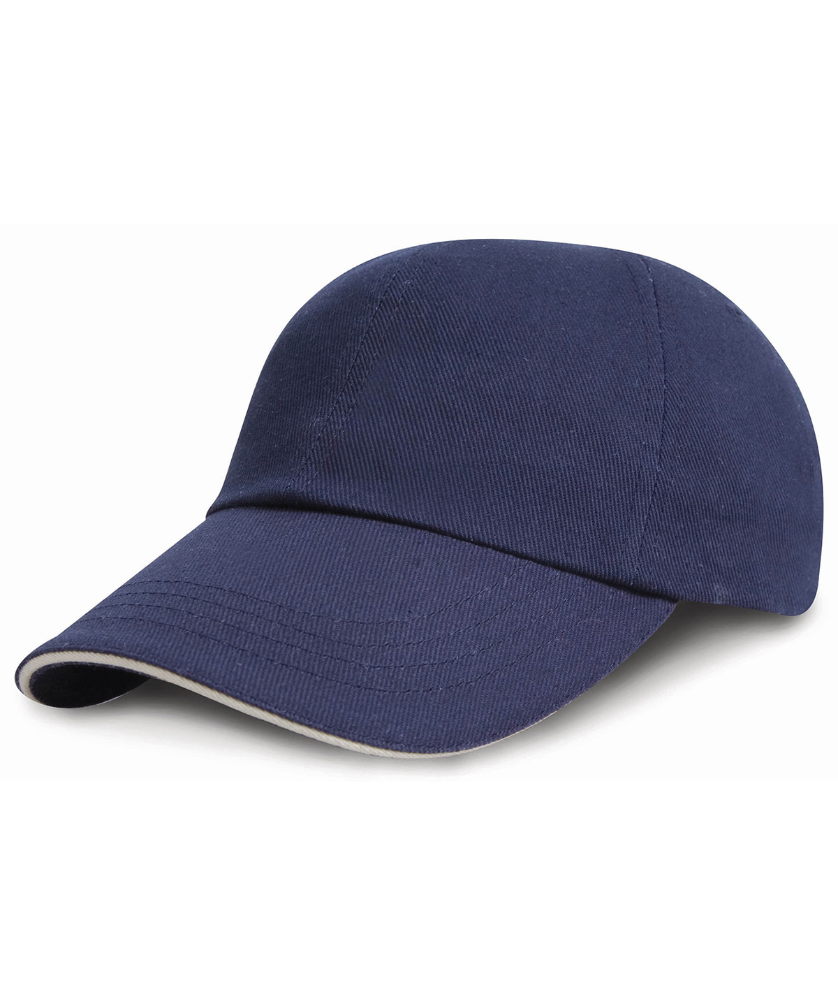 Junior Low-Profile Heavy Brushed Cotton Cap With Sandwich Peak - Image 3