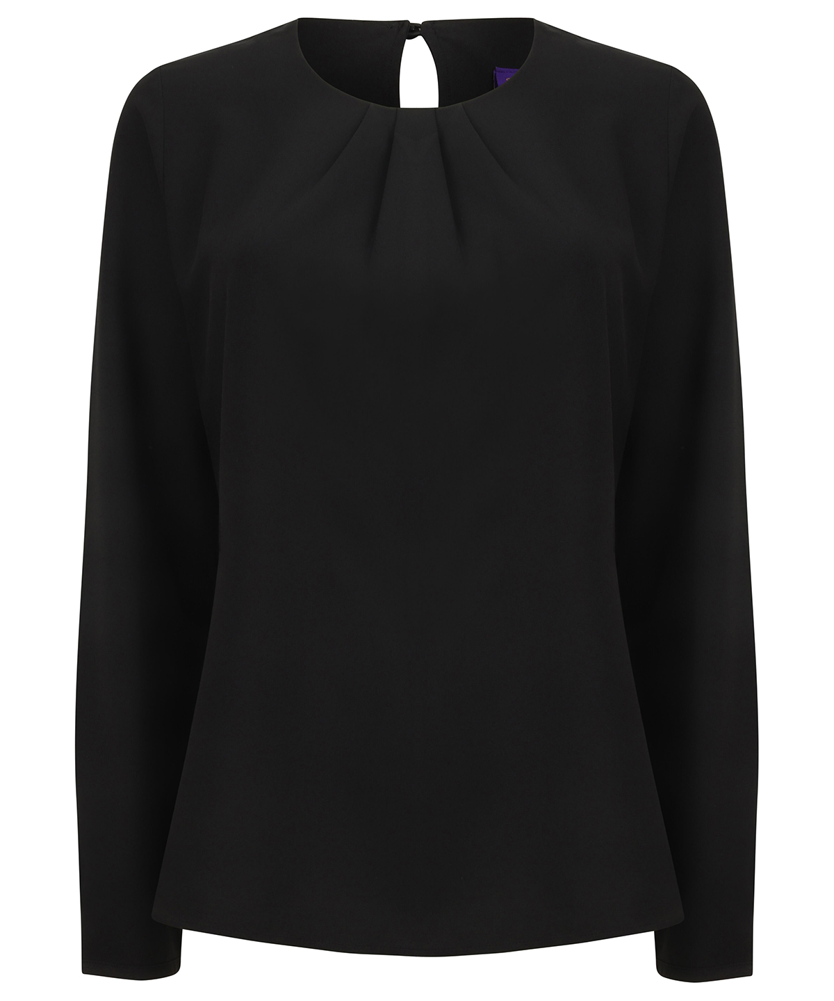 Women's Pleat Front Long Sleeve Blouse - Image 2