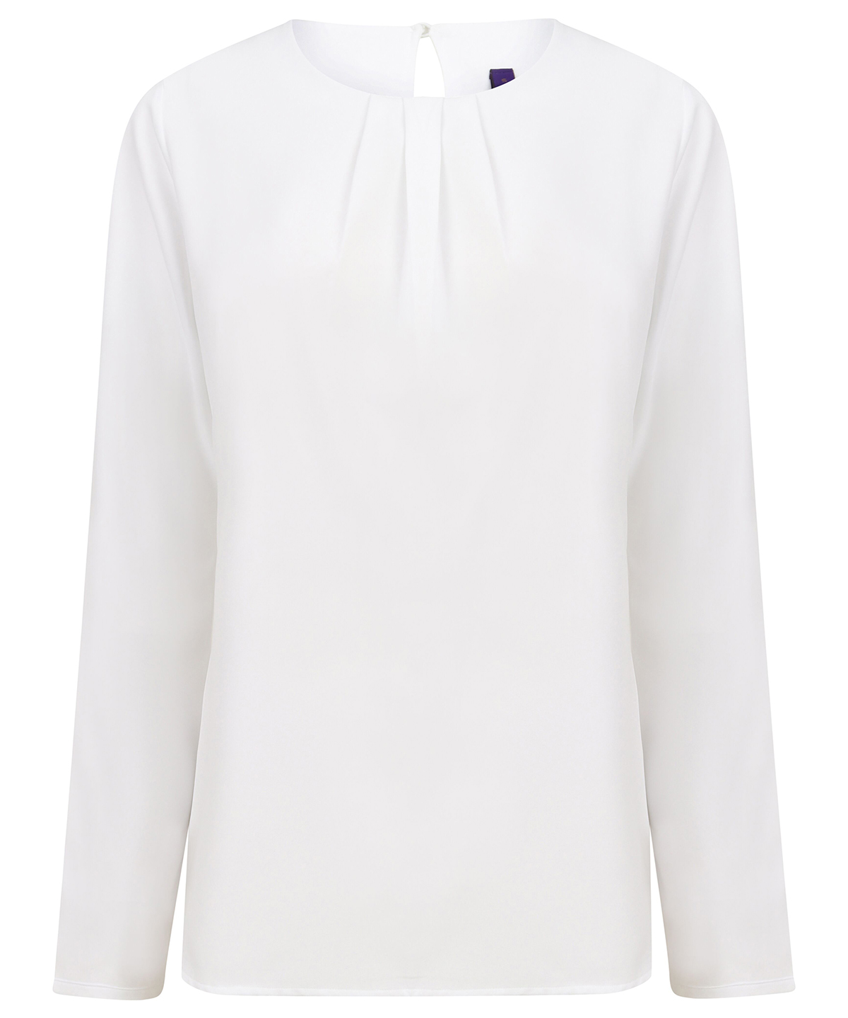 Women's Pleat Front Long Sleeve Blouse - Image 3