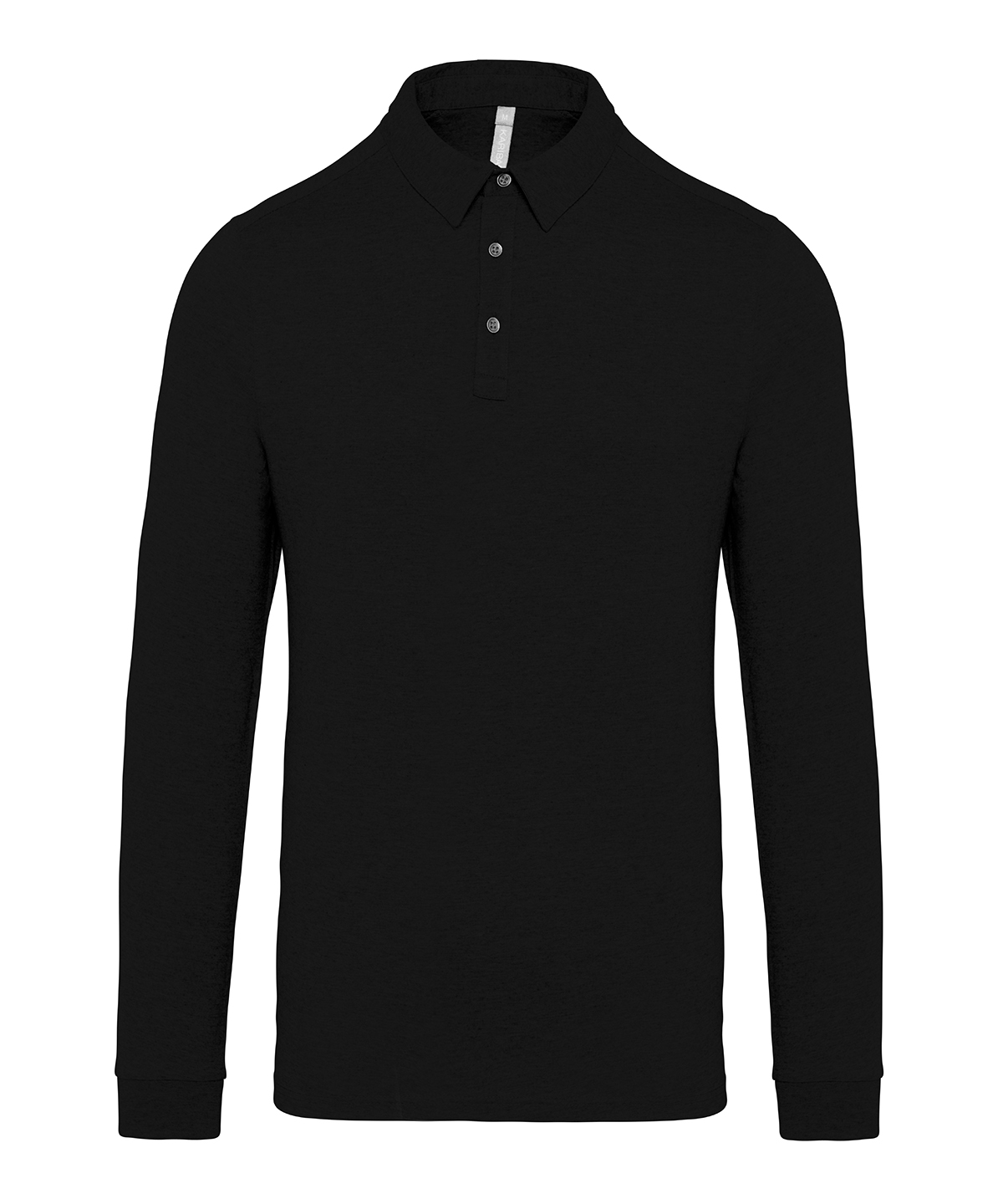 Jersey Knit Long Sleeve Polo Shirt - Image 2
