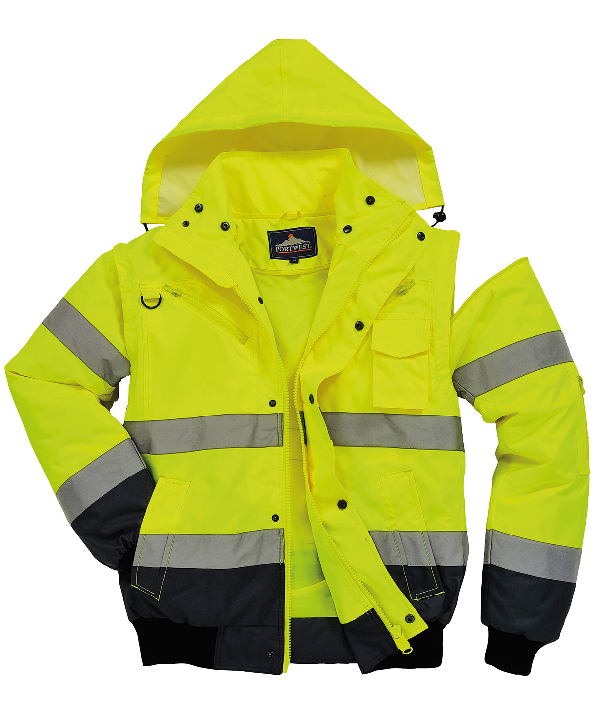 Hi-Vis Contrast Bomber Jacket (C465) - Image 2