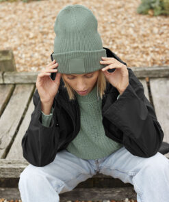 Deep-Cuffed Tonal Patch Beanie