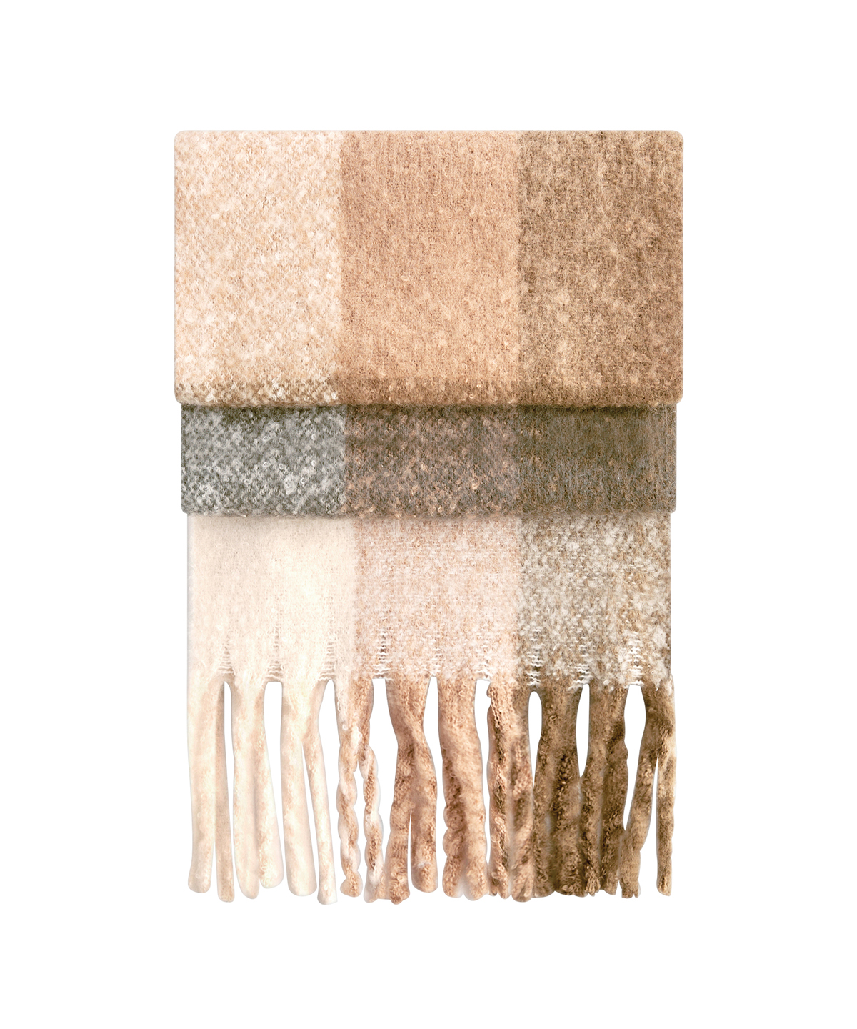 Fluffy Check Scarf - Image 2