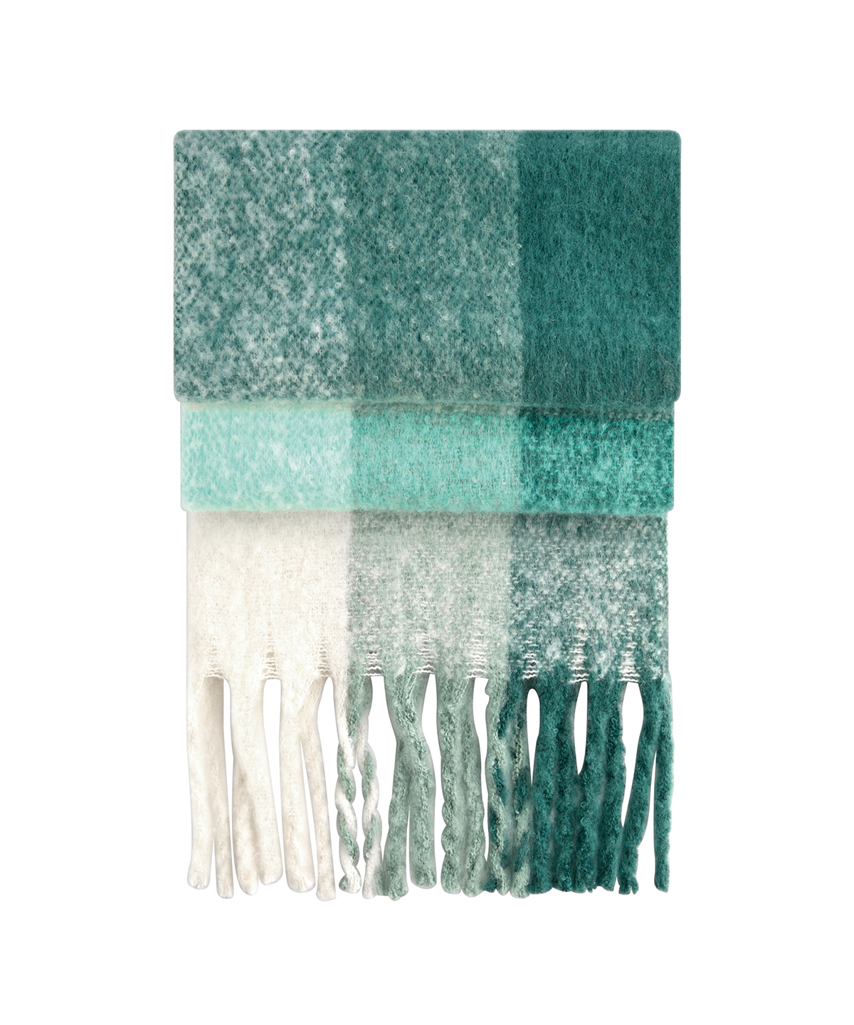 Fluffy Check Scarf - Image 3