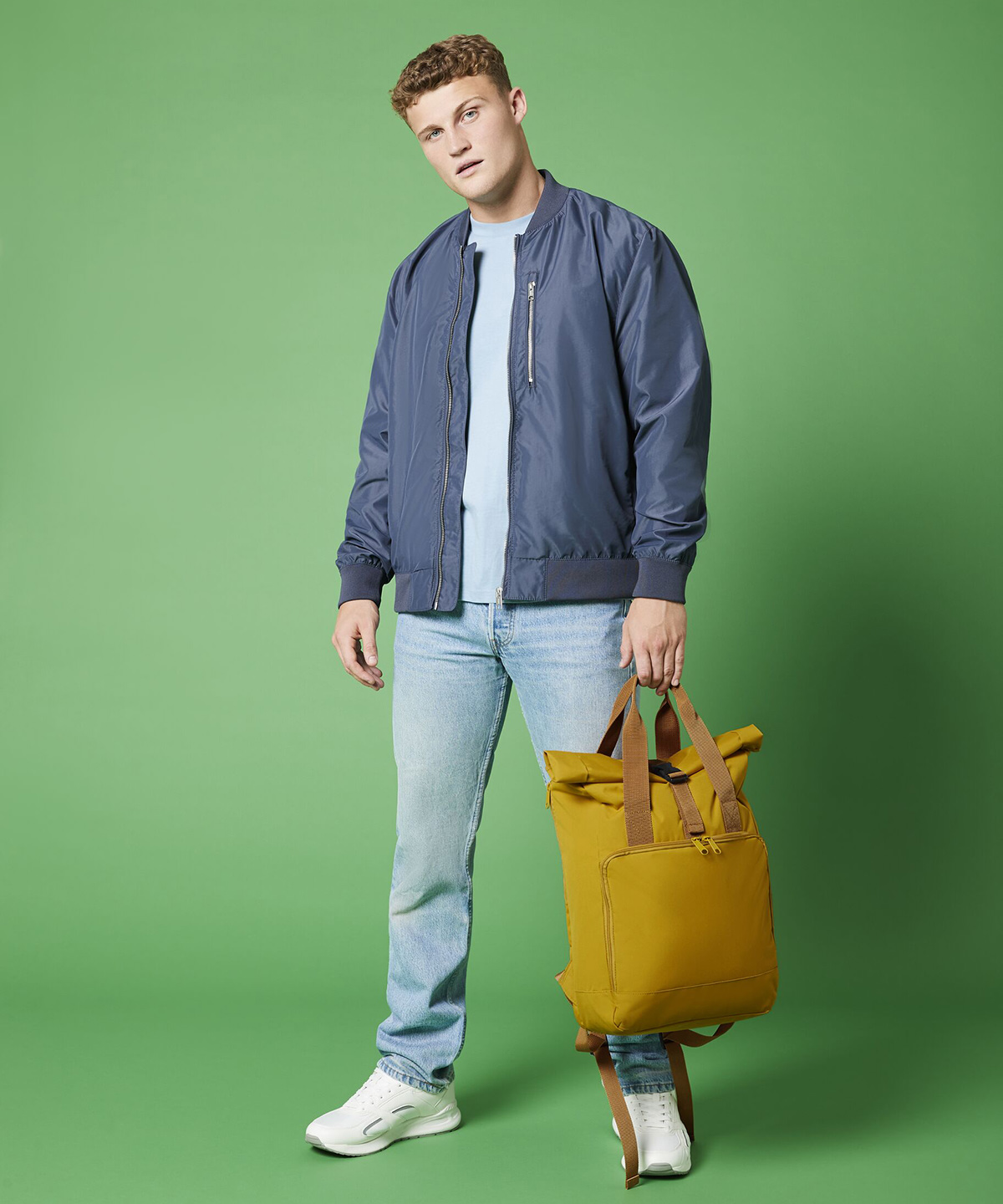Recycled Twin Handle Roll-Top Laptop Backpack