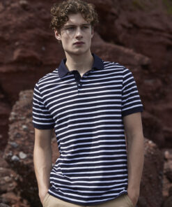 Striped Jersey Polo Shirt