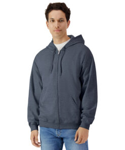 Softstyle™ Midweight Fleece Adult Full-Zip Hooded Sweatshirt