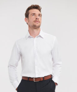 Long Sleeve Herringbone Shirt