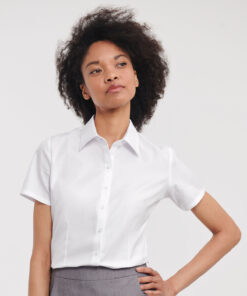 Women's Short Sleeve Herringbone Shirt