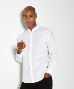 Mandarin Collar Shirt Long-Sleeved (Tailored Fit)