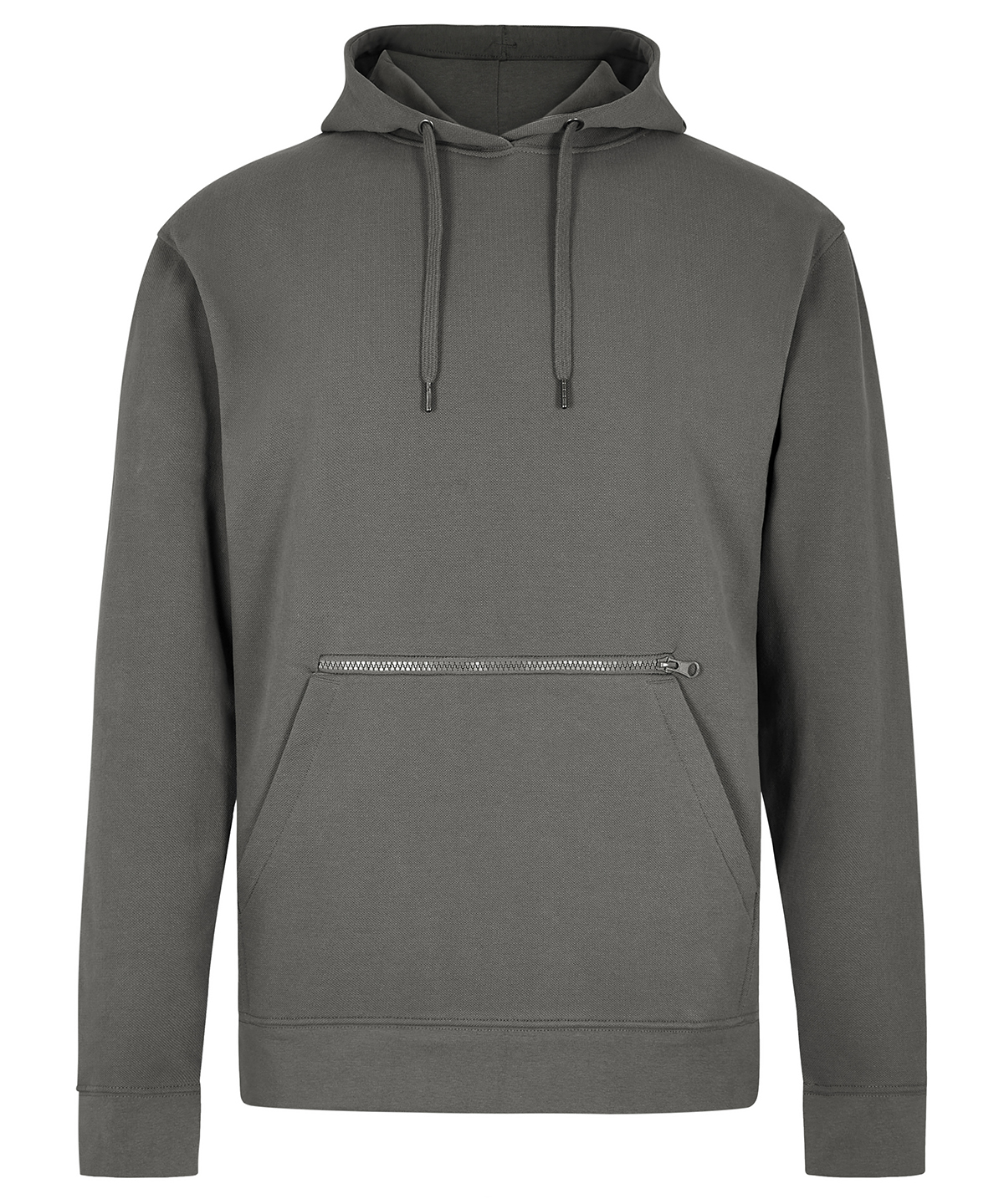 Regular Fit Piqué Hoodie With Zipped Pocket - Image 3